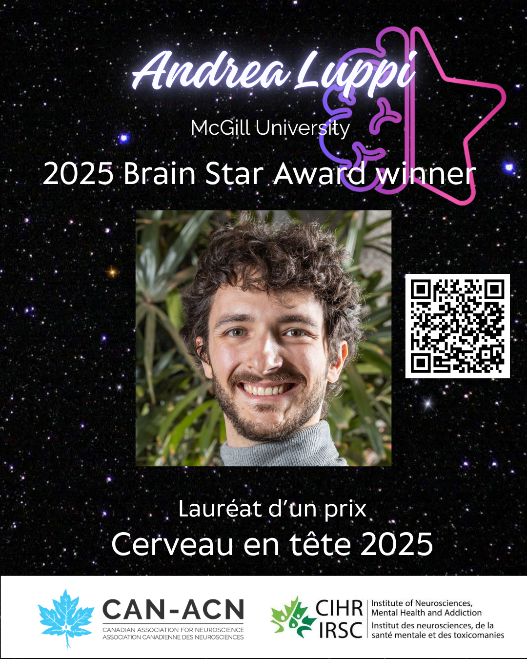 Andrea Luppi - Brain Star Award winner