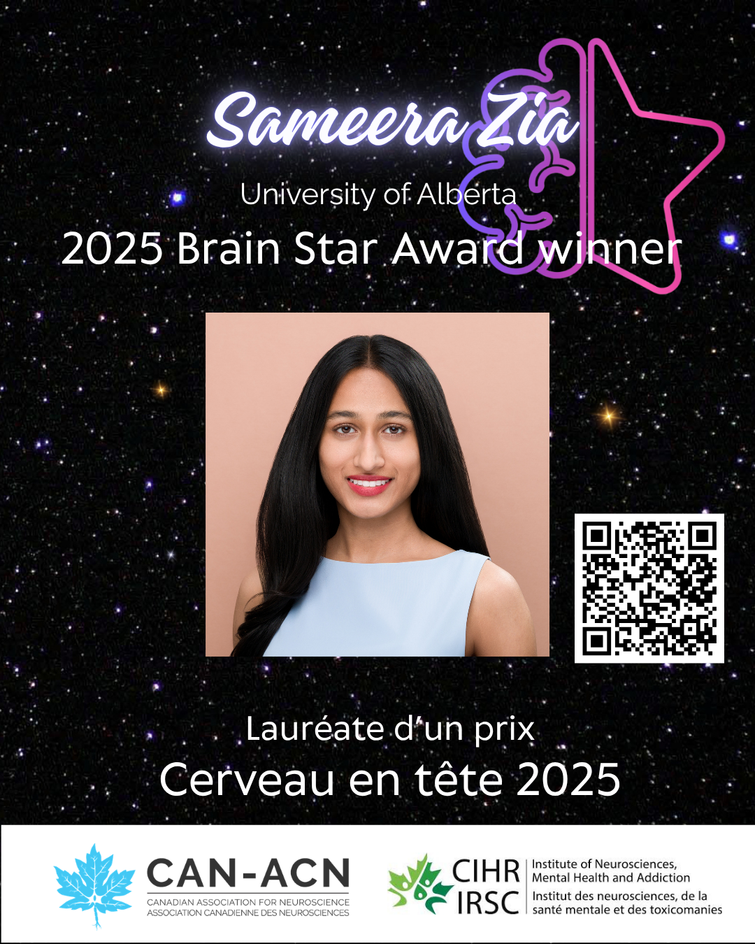 Sameera Zia - Brain Star Award winner