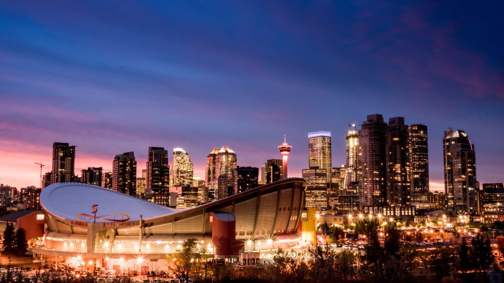 Calgary at night