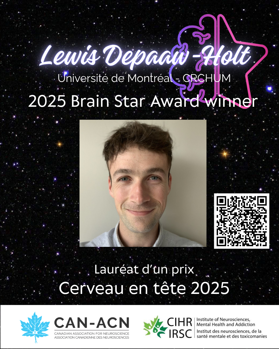 Lewis Depaaw Holt - Brain Star award winner