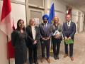 Shalina Ousman, Katalin Toth, MP Jagsharan Singh Mahal, Susanne Schmid, Andrew Thompson